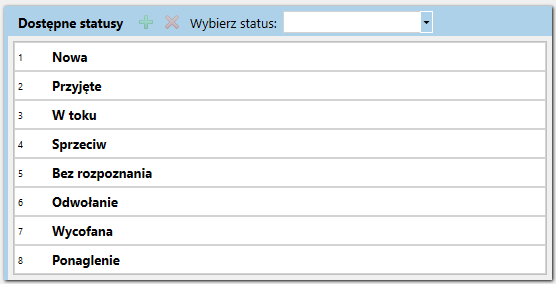 group statuses settings